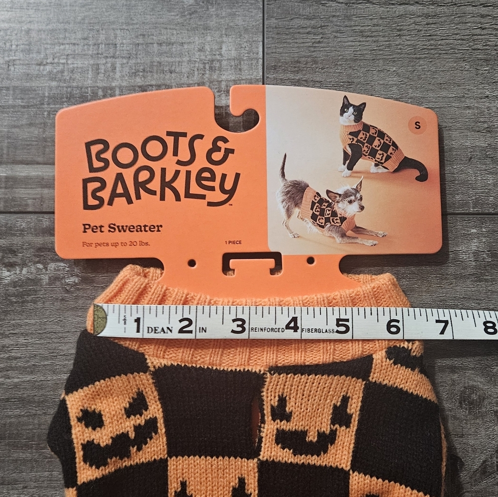 NWT Pet Halloween Checkered Pumpkin Sweater Costume Size S NEW - Picture 5 of 8